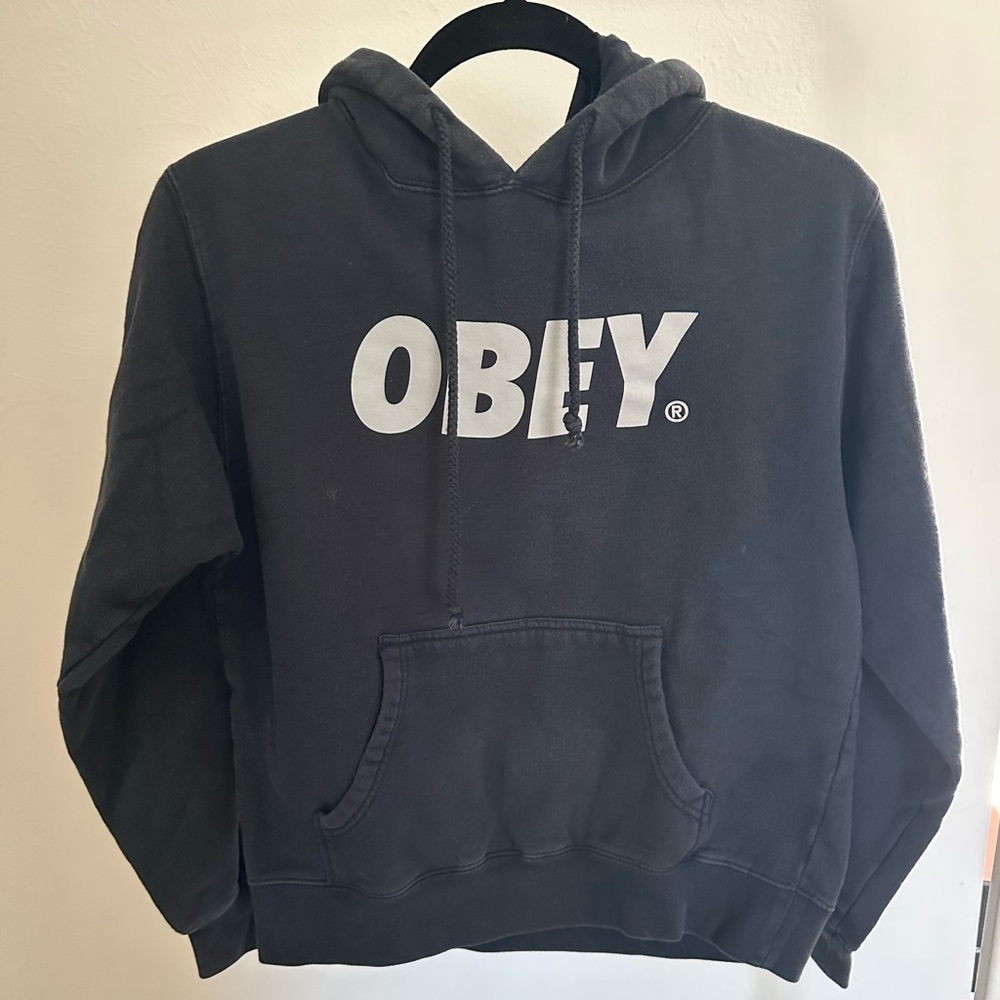 Navy blue obey hoodie